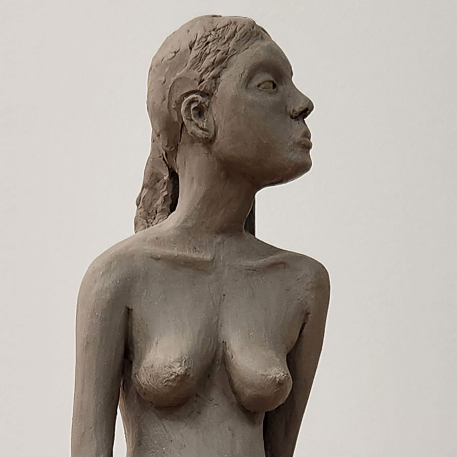 sculpture seated figure